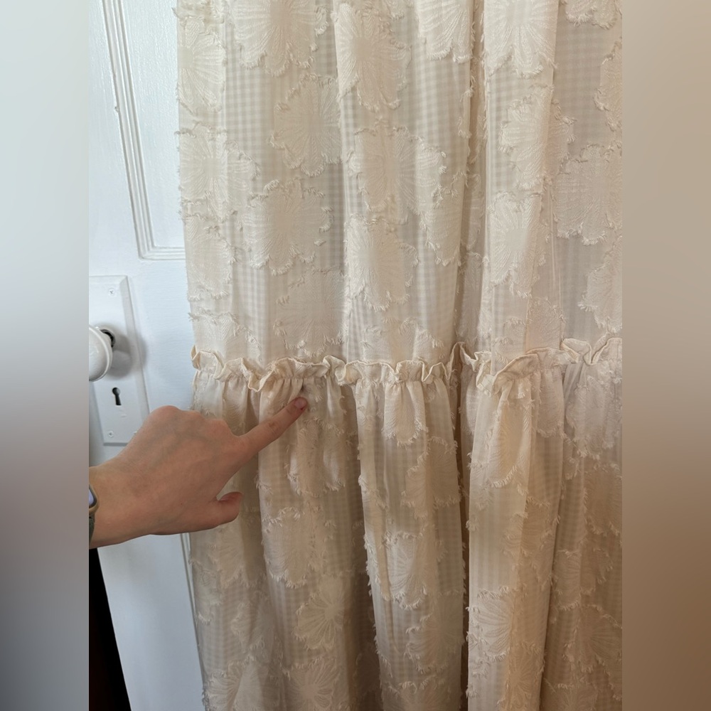 Lulu’s Charm and Charisma Cream Burnout Floral Midi Dress - Picture 8 of 16
